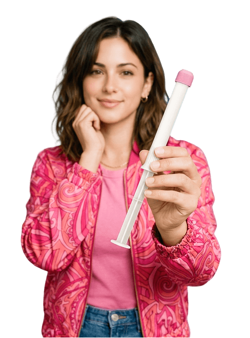 Woman holding Phexx applicator
